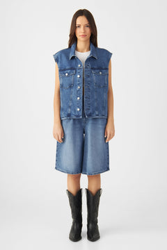 Lunar Minimal Stretch Biker Vest Medium Blue