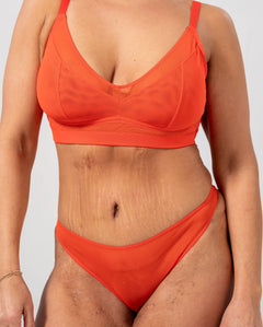Mesh Support Bra Fiery Red