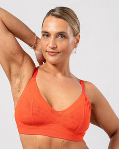 Mesh Support Bra Fiery Red