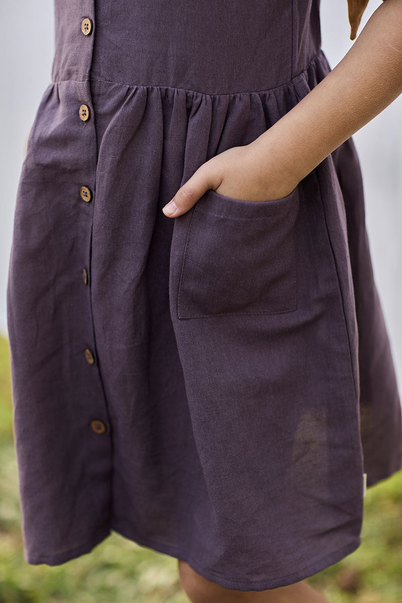 Kids' Cross Back Dress Purple