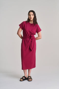 Fonda Organic Cotton Jersey Dress Berry