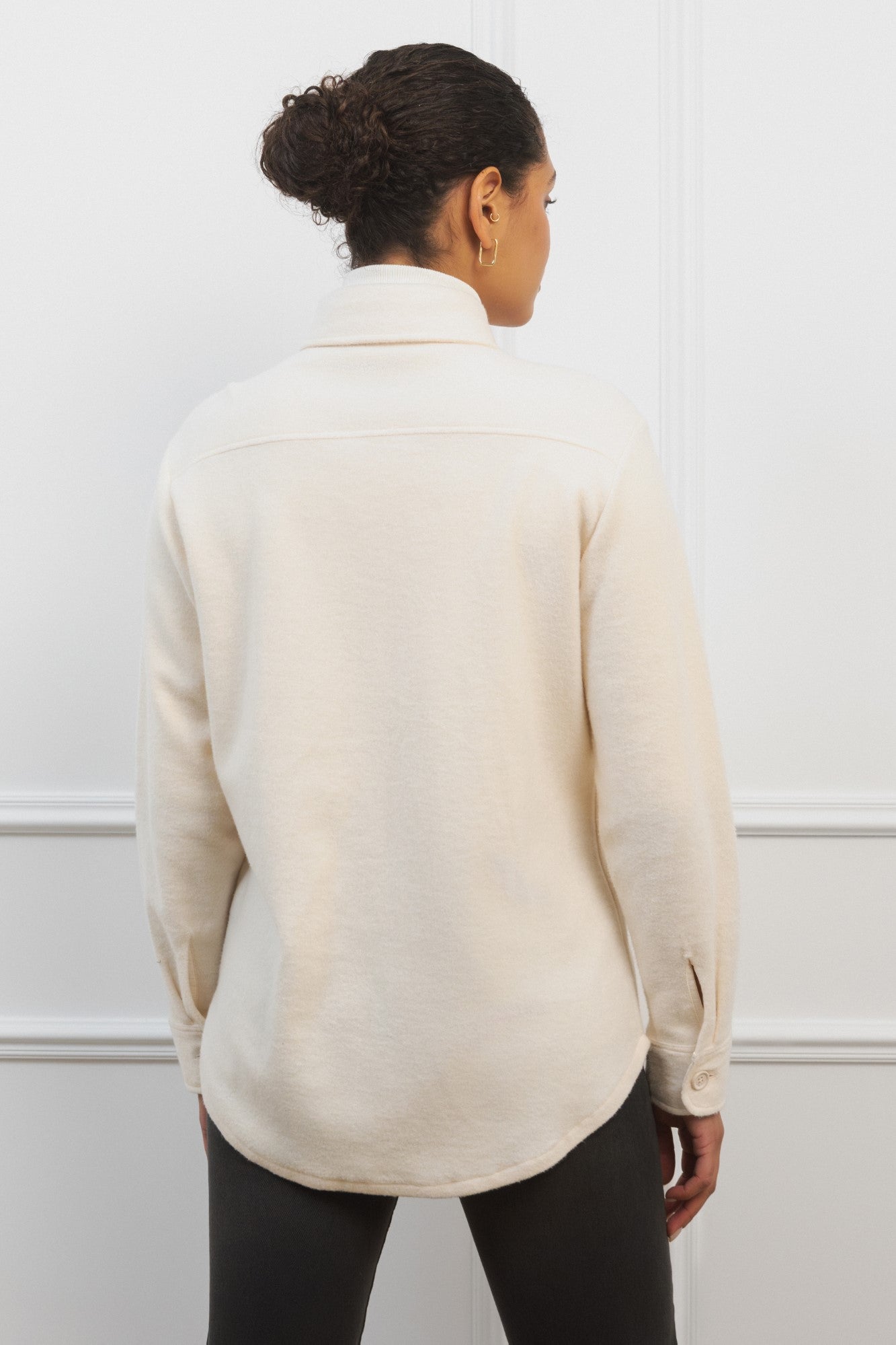 Noord Fleece Overshirt Natural White