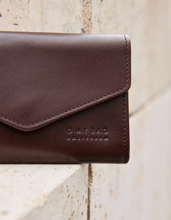 Jo's Purse Classic Leather Chocolate Brown