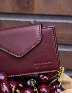 Harmonica Wallet Classic Leather Dark Cherry