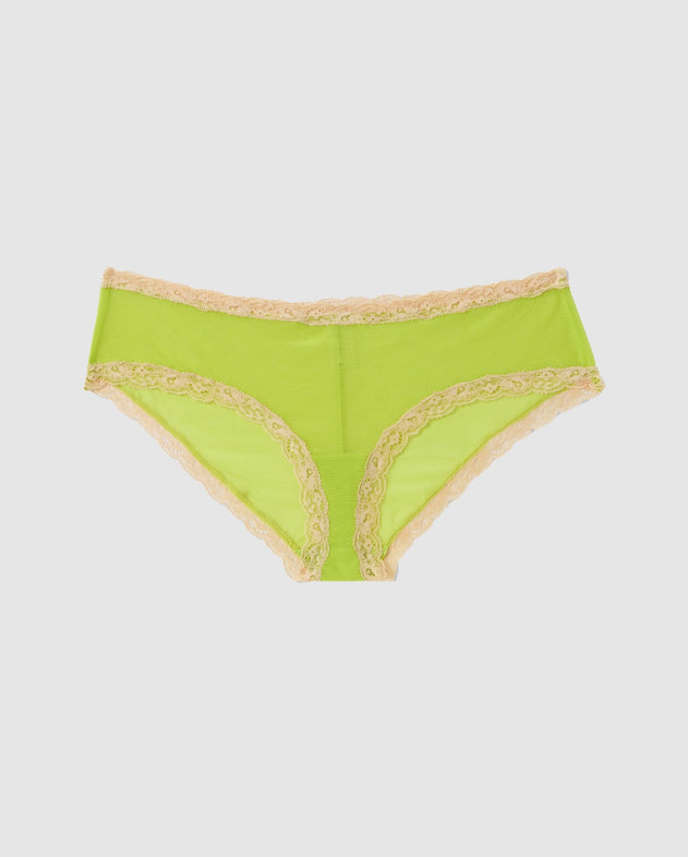 Mesh Lace Trim Hipster Zesty lime