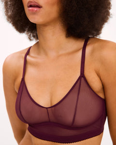 Mesh Balconette Cherry