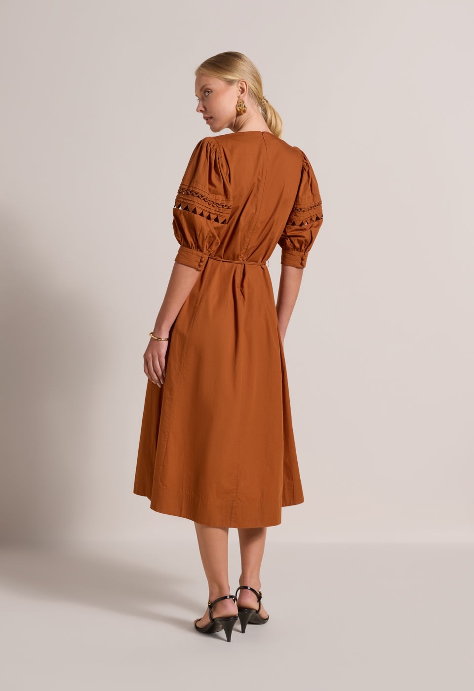 Fleuretta Midi Dress Rust