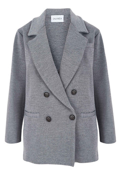 Forza Knitted Merino Blazer Light Grey