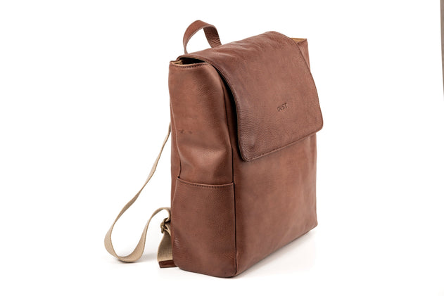 Leather Backpack Boston Collection Tobacco