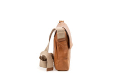 Leather Messenger Park Avenue Collection Light Brown