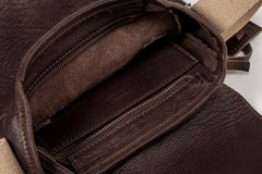 Leather Messenger Park Avenue Collection Coffee