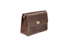 Leather Crossbody Santa Fe Collection Dark Brown