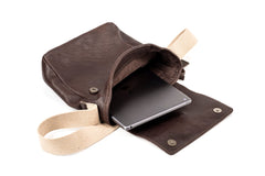 Leather Messenger Park Avenue Collection Coffee