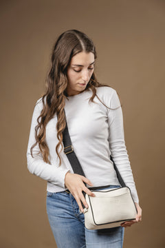 Leather Crossbody Sausalito Collection White