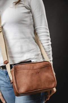 Leather Crossbody Sausalito Collection Tobacco