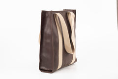 Leather Tote Manhattan Collection Coffee