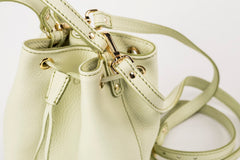 Leather Bucket Bag Chelsea Collection Pistachio