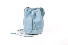 Leather Bucket Bag Chelsea Collection Light Blue