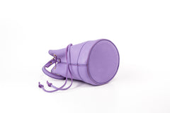 Leather Bucket Bag Chelsea Collection Lavender