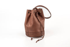 Leather Bucket Bag Chelsea Collection Tobacco