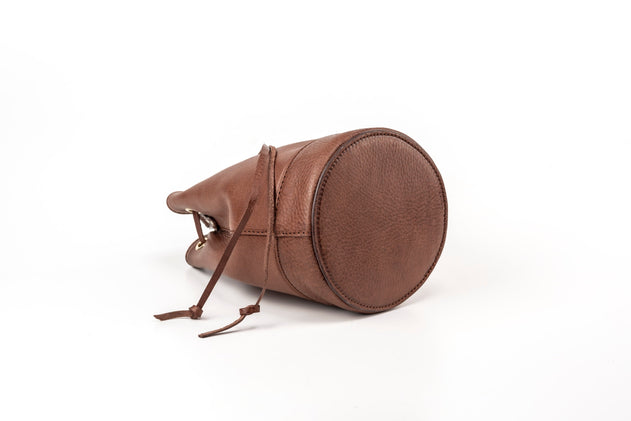 Leather Bucket Bag Chelsea Collection Tobacco