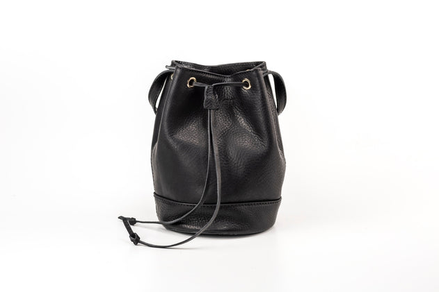 Leather Bucket Bag Chelsea Collection Black