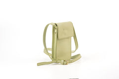Leather Phone Holder Silicon Valley Collection Pistachio