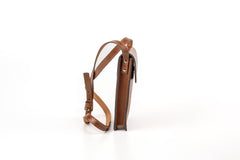 Leather Phone Holder Silicon Valley Collection Brown