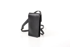 Leather Phone Holder Silicon Valley Collection Black