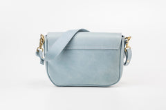 Leather Crossbody Broadway Collection Light Blue