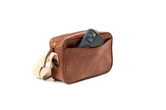 Leather Crossbody Sausalito Collection Tobacco