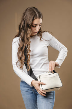 Leather Crossbody Sausalito Collection White