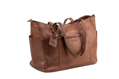 Leather Tote Fifth Avenue Collection Tobacco Brown