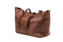 Leather Tote Fifth Avenue Collection Tobacco Brown