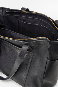 Leather Tote Fifth Avenue Collection Black