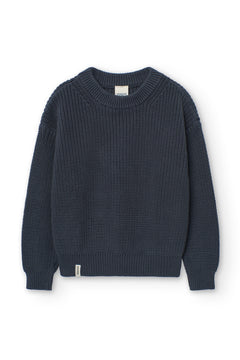 Kid's Golaf Knitted Sweater Grey Blue