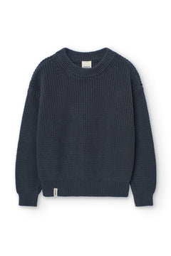 Kid's Golaf Knitted Sweater Grey Blue