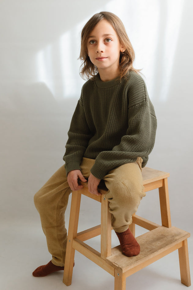 Kid's Golaf Knitted Sweater Green