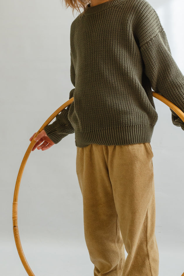 Kid's Golaf Knitted Sweater Green