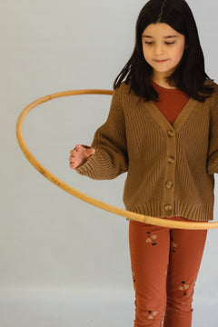 Kid's Giova Short Cardigan Brown