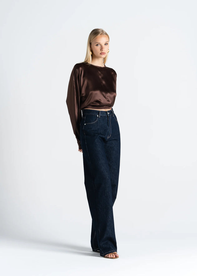 Knox Relaxed Straight Jeans Dark Blue