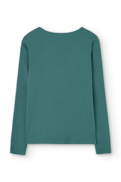 Gina Long Sleeved Crossover Top Sky Blue