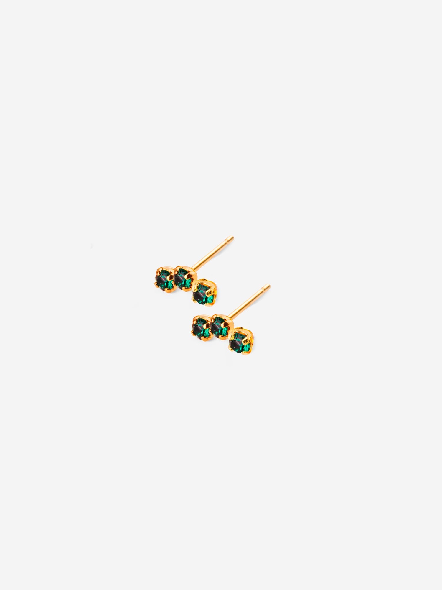 Gaston Earrings Emerald Green