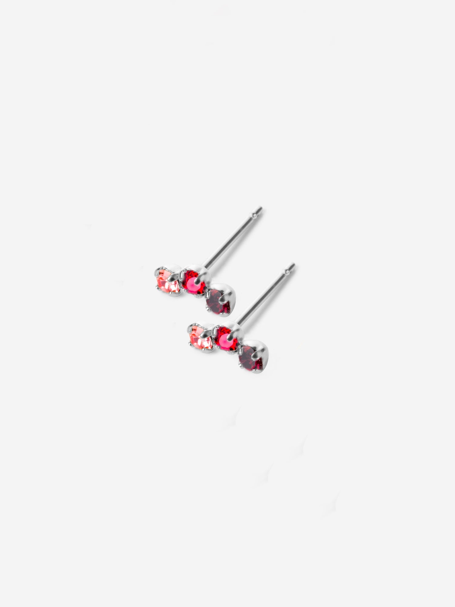 Gaston Earrings Pink/Ruby