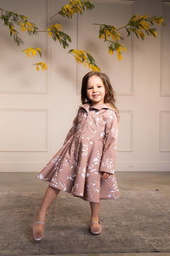 Rose Blush Kids' Raincoat Pink and Beige