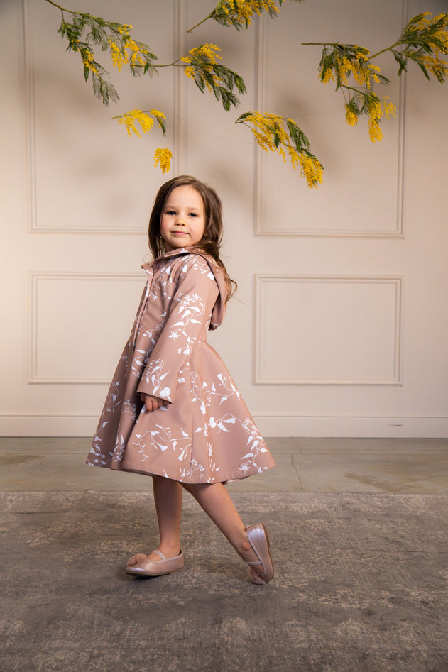 Rose Blush Kids' Raincoat Pink and Beige