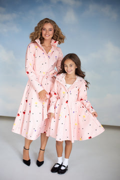 Fit and Flare Raincoat with A-Line Hem Cotton Candy Pink