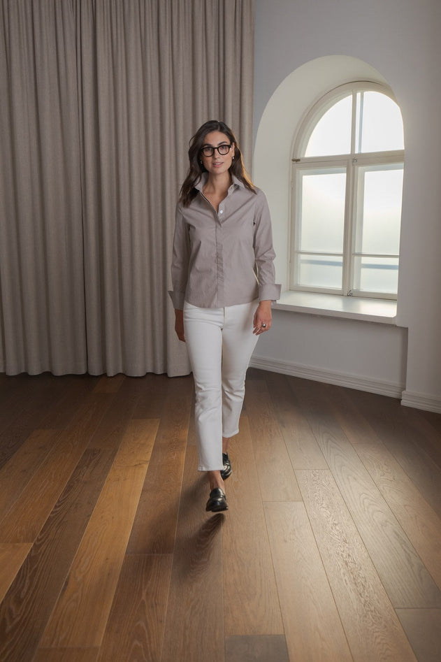 Regular Cotton Shirt Greige