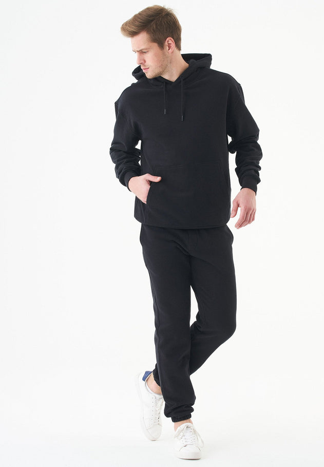 Halki Unisex Soft Touch Organic Cotton Hoodie Black