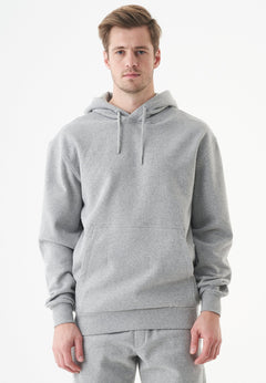 Halki Unisex Soft Touch Organic Cotton Hoodie Grey Melange